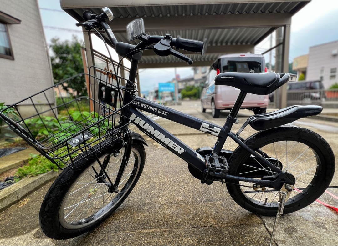 HUMMER キッズバイク 18インチ 前カゴ付き