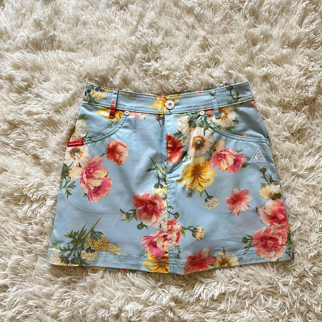 美品 le coq sportif ゴルフ 花柄スカート 9