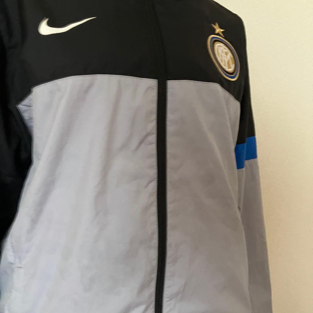⚽ナイキ インテル トレーニングジャケット Lサイズ 黒灰青⚽
