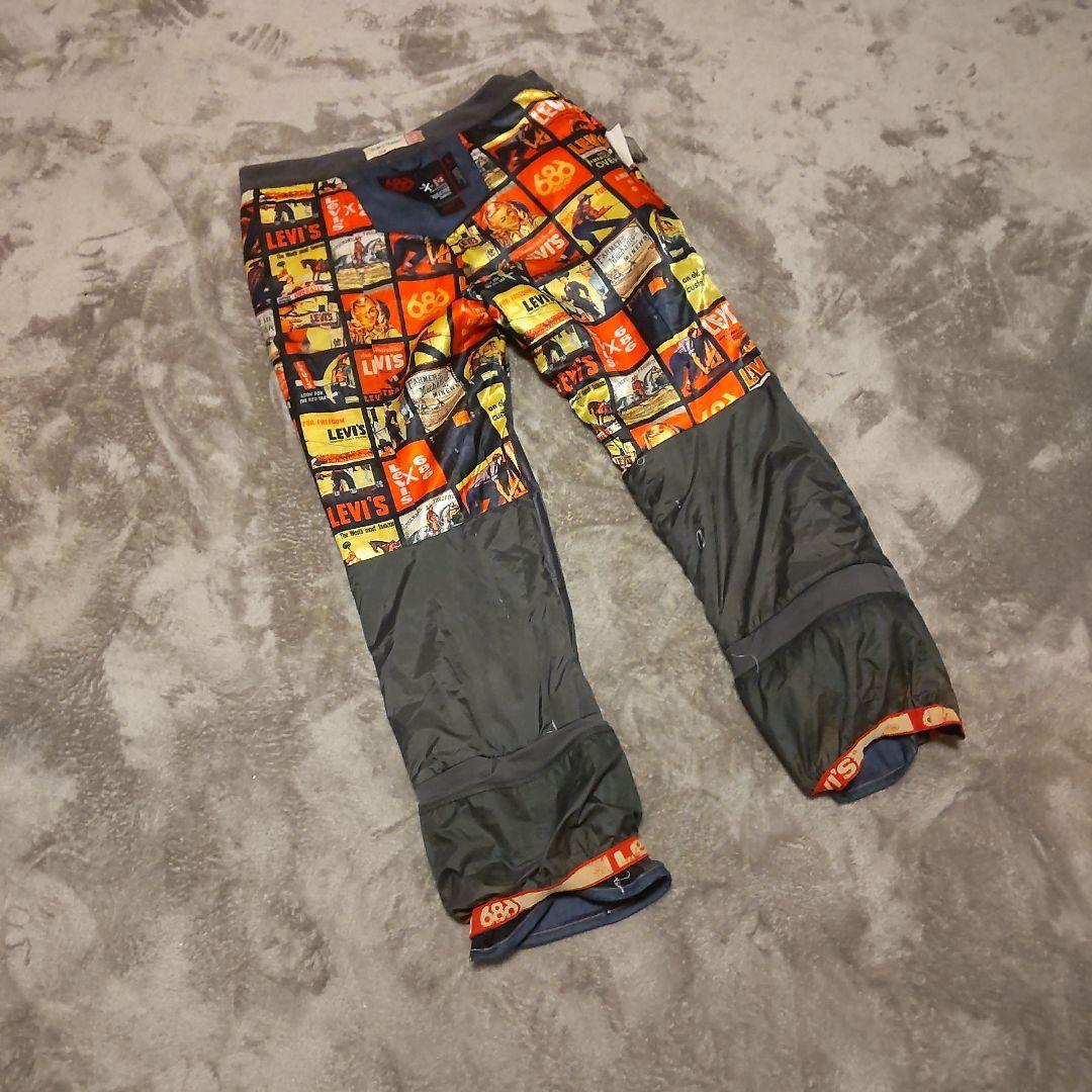 686×LEVI'S コラボ　スノーボードパンツ　ダークブルー