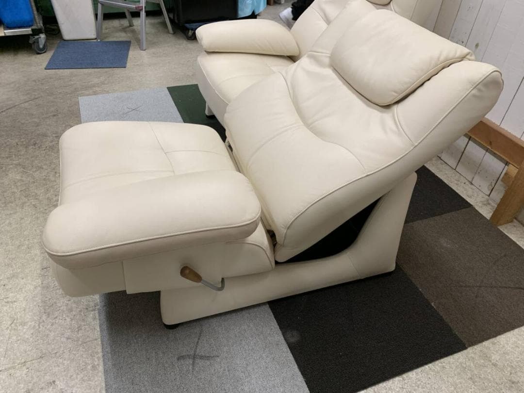 カリモク 肘掛椅子 二人掛ソファ ZU42モデル レザー 本革 ZU4208
