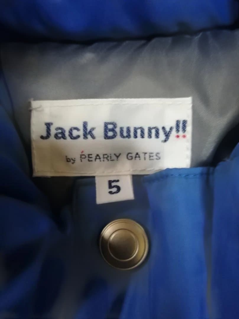Jack Bunny!! ダウンベスト メンズゴルフウェア ブルー サイズ5