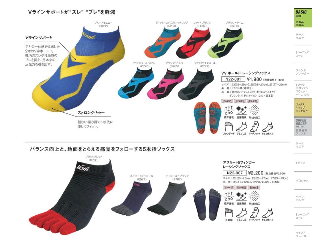 NISHI 靴下 5本指