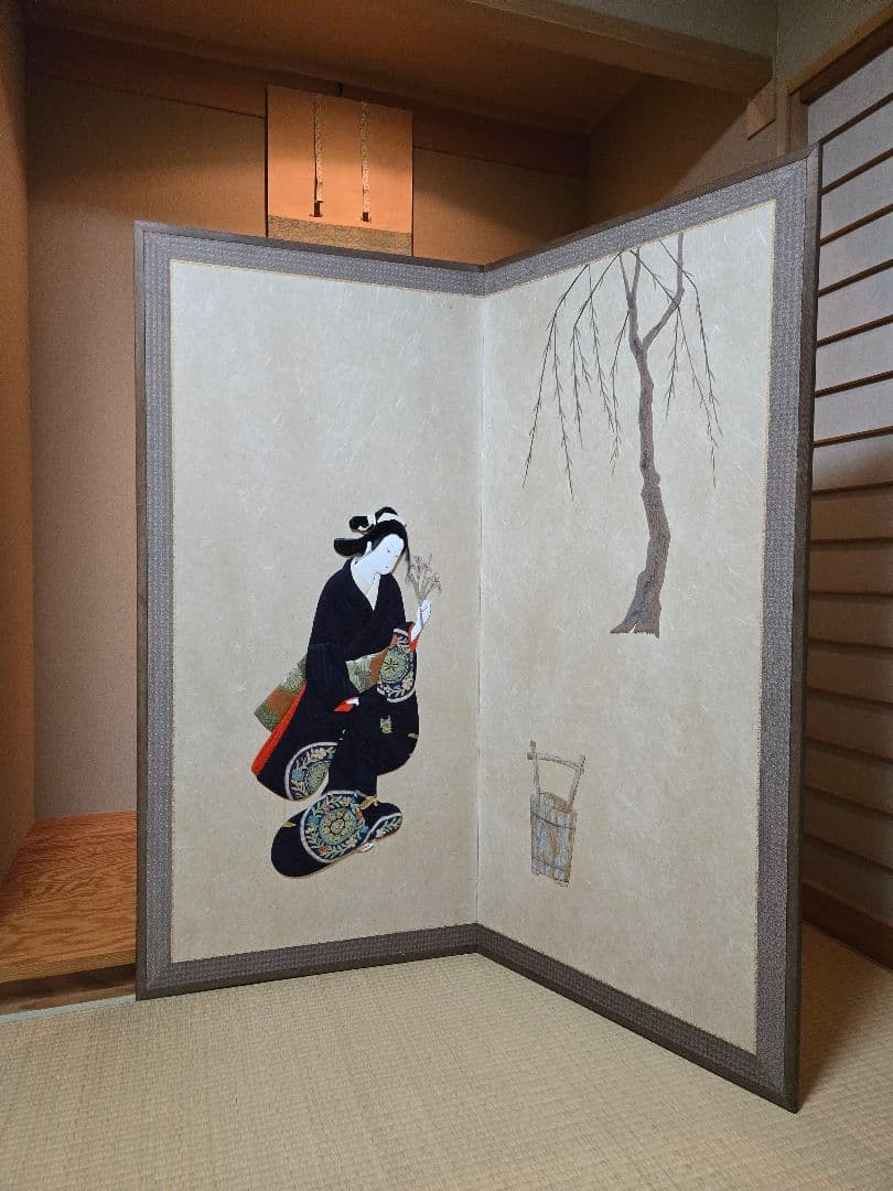 【木目込み】屏風　衝立　ついたて　パーティション　仕切り