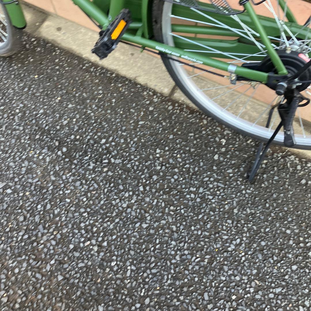 引き取り専用.緑色 シティサイクル バスケット付きサイズ26.BRANDほぼ新品