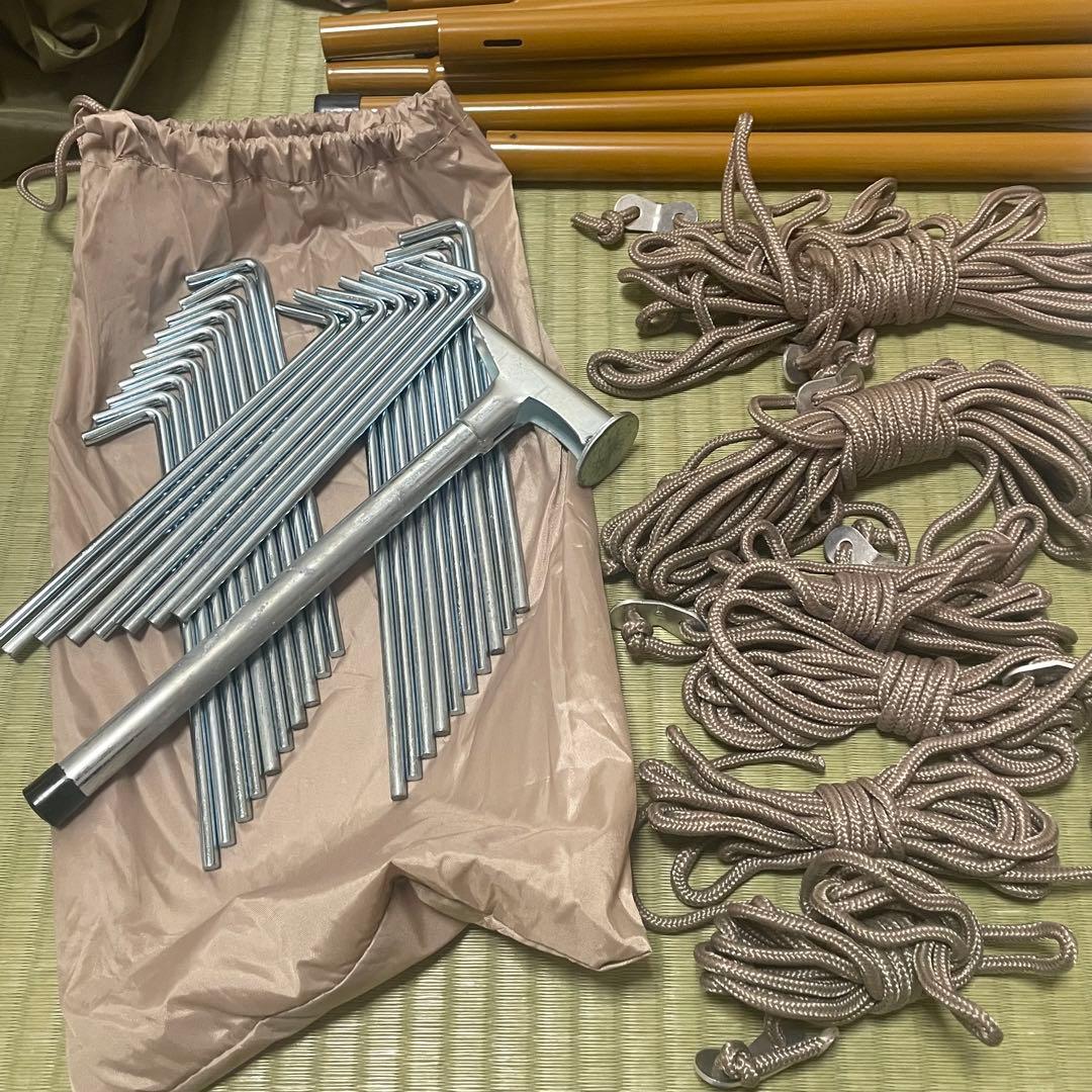 【美品】簡単設営 ロゴス Tradcanvas Tepee タープ 350-BJ