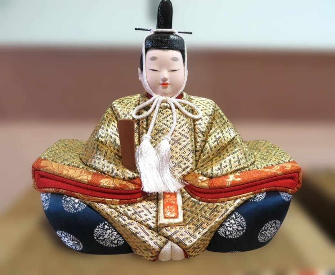 鈴木賢一作 八千代雛　江戸木目込み 佐賀錦