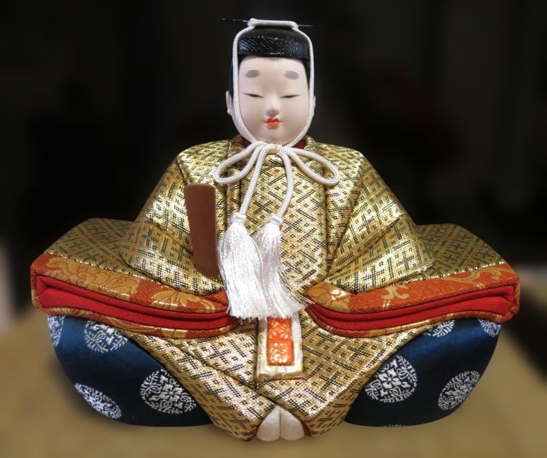 鈴木賢一作 八千代雛　江戸木目込み 佐賀錦