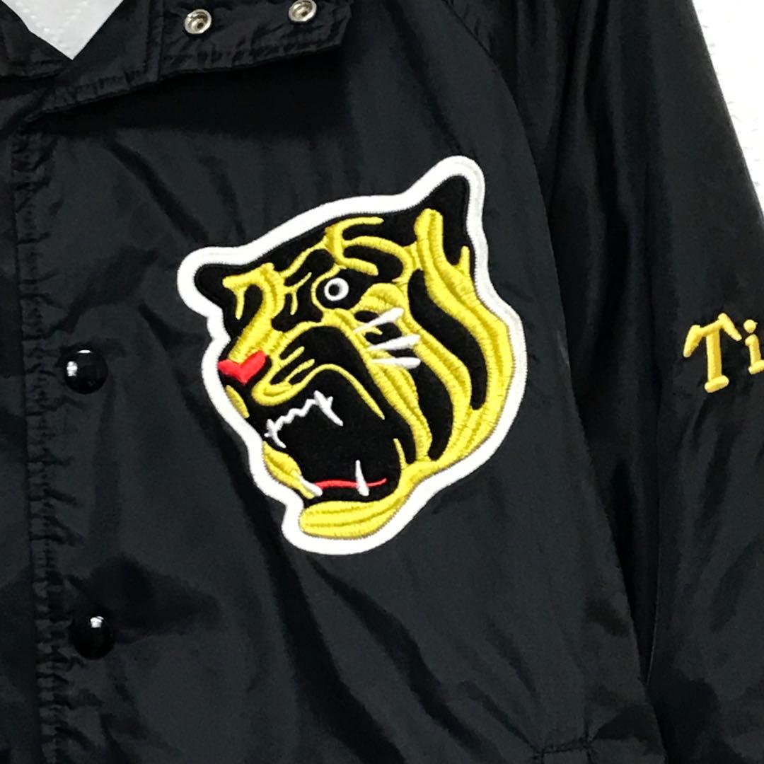 NPB アシックス×阪神タイガース　中綿ナイロンスタジャン　刺繍ワッペンロゴ
