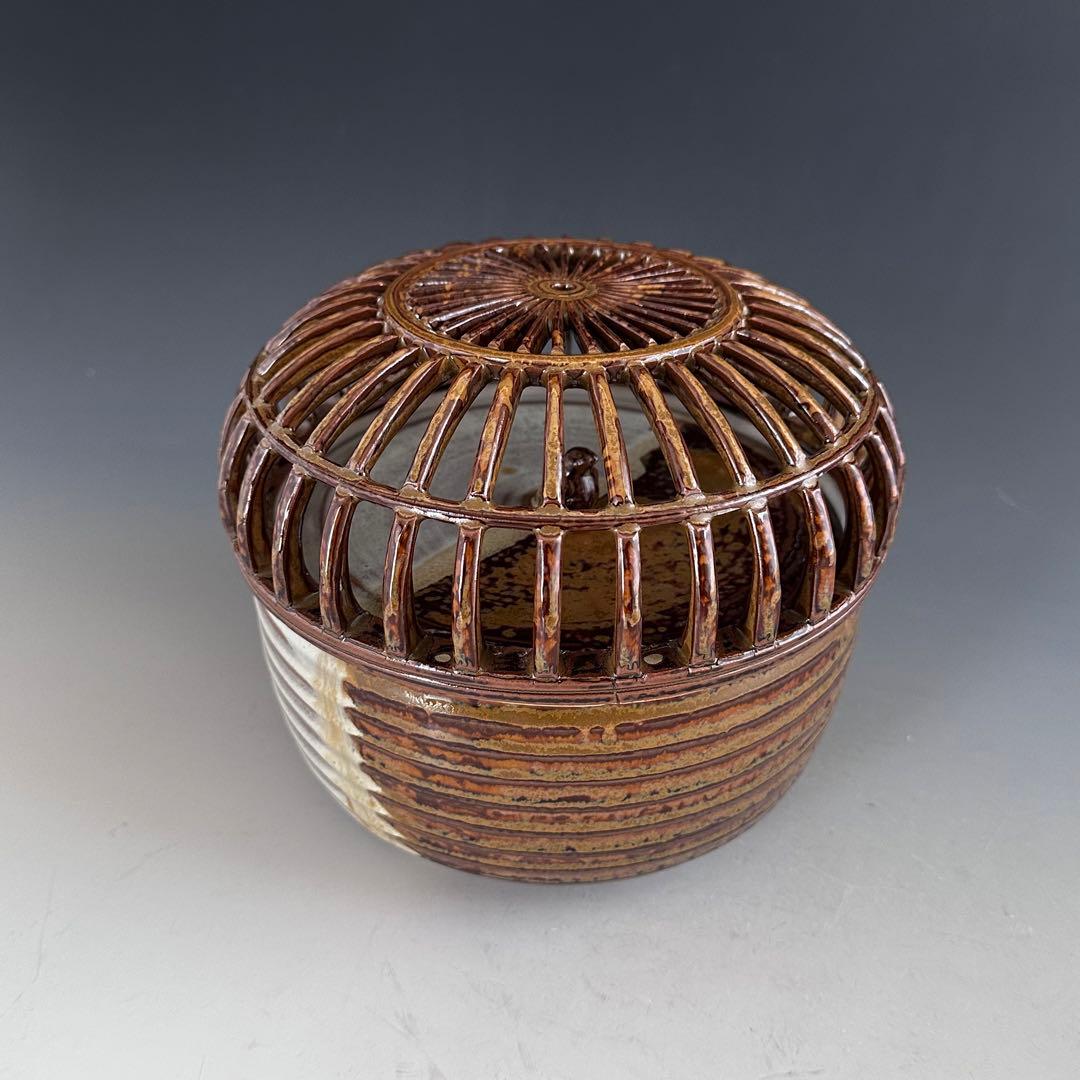 茶道具　高取　鳥籠　水指　亀井楽山　共箱　茶会　稽古　陶芸　工芸品