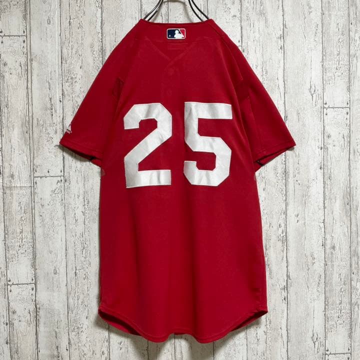 【US古着】 マジェスティック MLB メジャー カージナルス ゲームシャツ