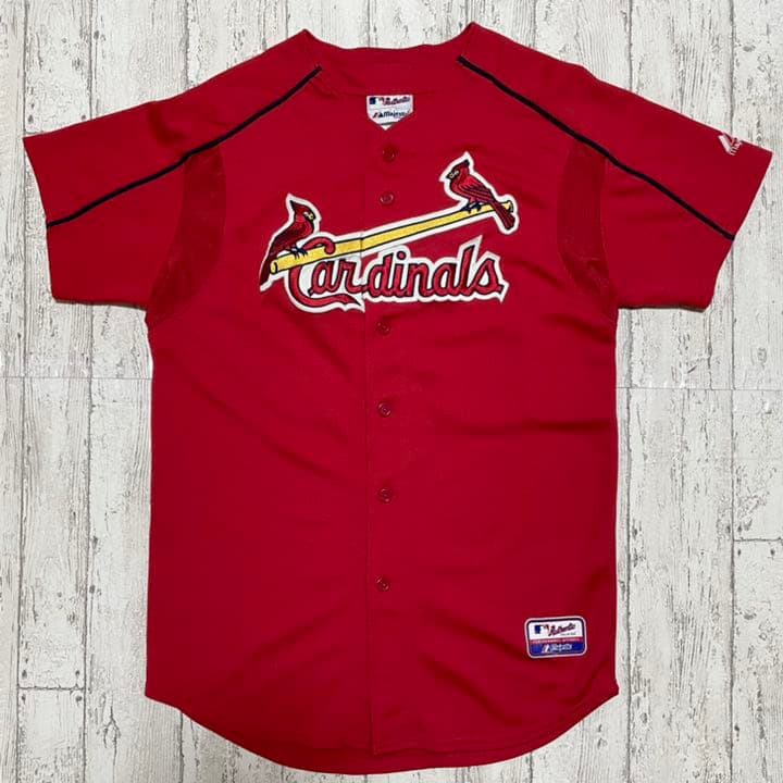 【US古着】 マジェスティック MLB メジャー カージナルス ゲームシャツ