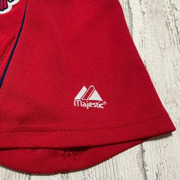 【US古着】 マジェスティック MLB メジャー カージナルス ゲームシャツ