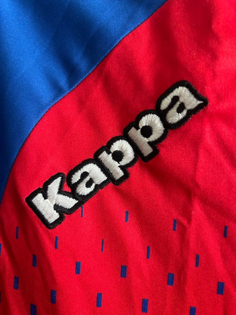 Kappa サッカーシャツ Lサイズ 赤青チェック