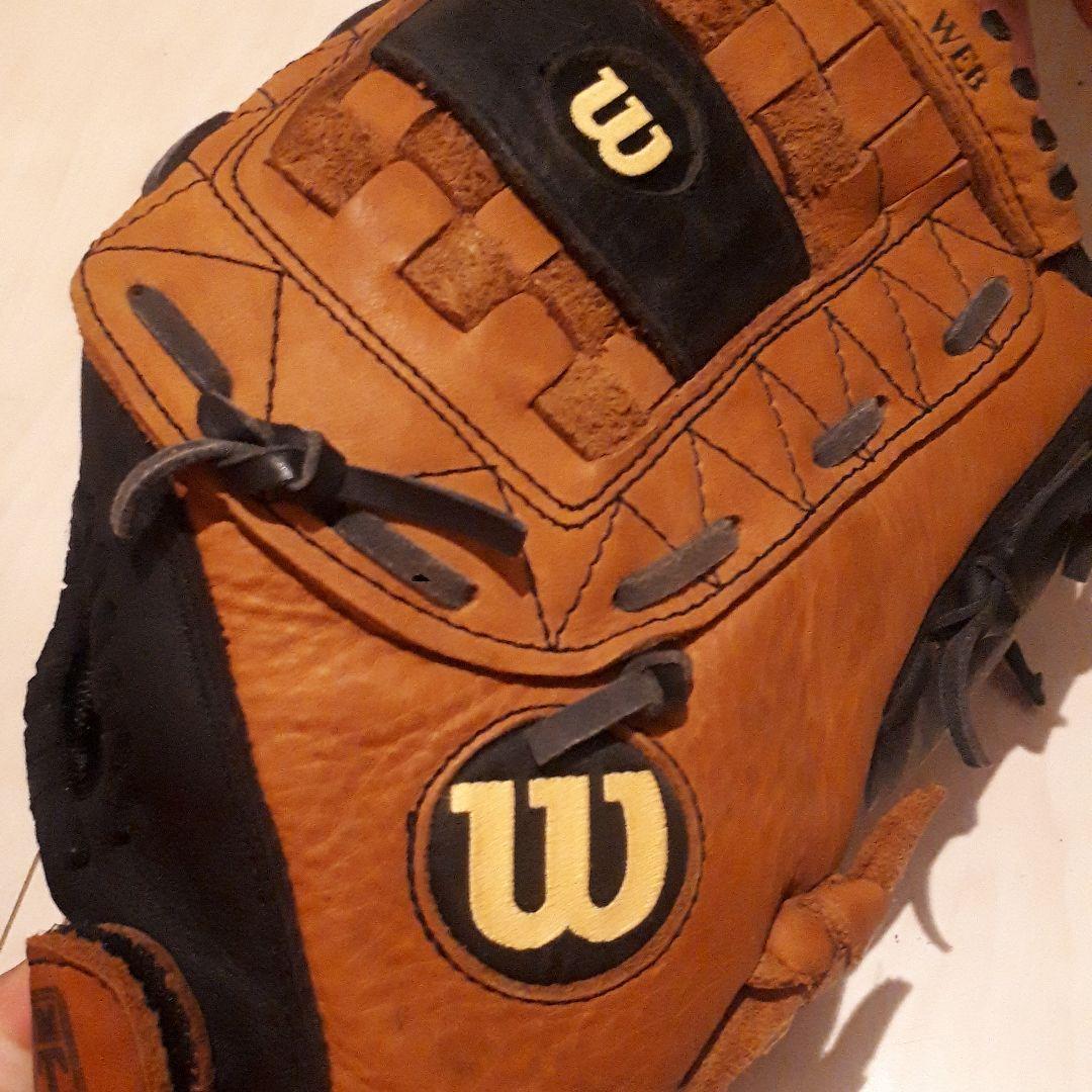 Wilson PRO 500 硬式グローブ オレンジ/黒