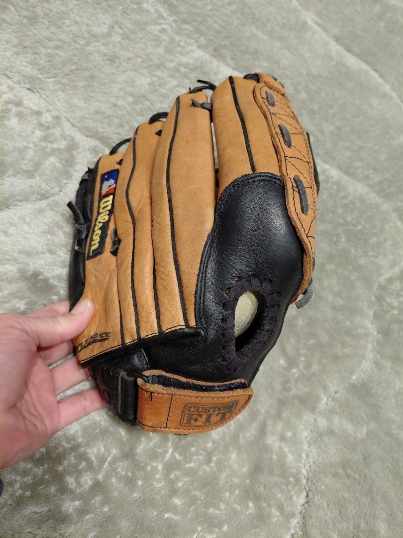Wilson PRO 500 硬式グローブ オレンジ/黒