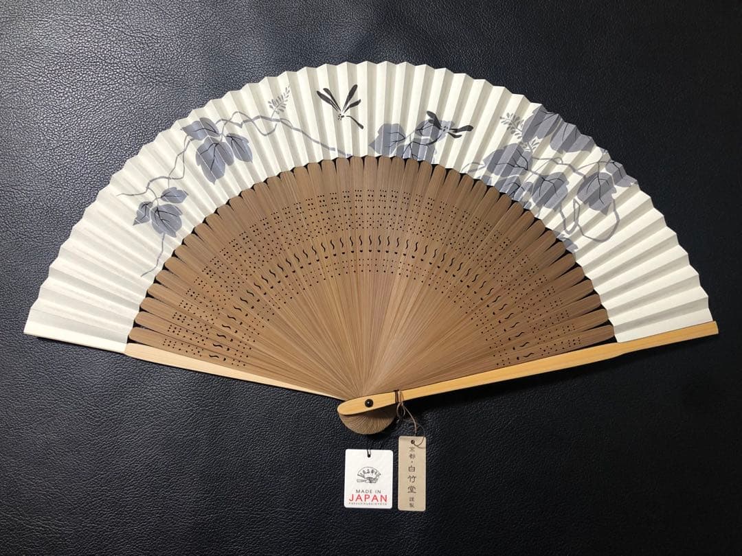 扇子　32.5cm 宮脇賣扇庵　金　月秋草花　飾り扇　飾舞扇　舞扇子　舞踊　着物