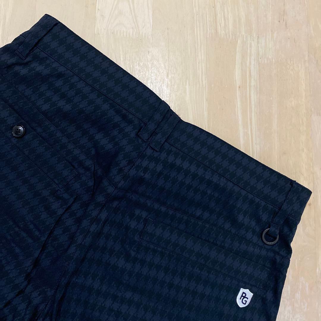 パーリーゲイツ☆新品 筆記体ロゴグラフィック 千鳥ジャガード ハーフパンツ