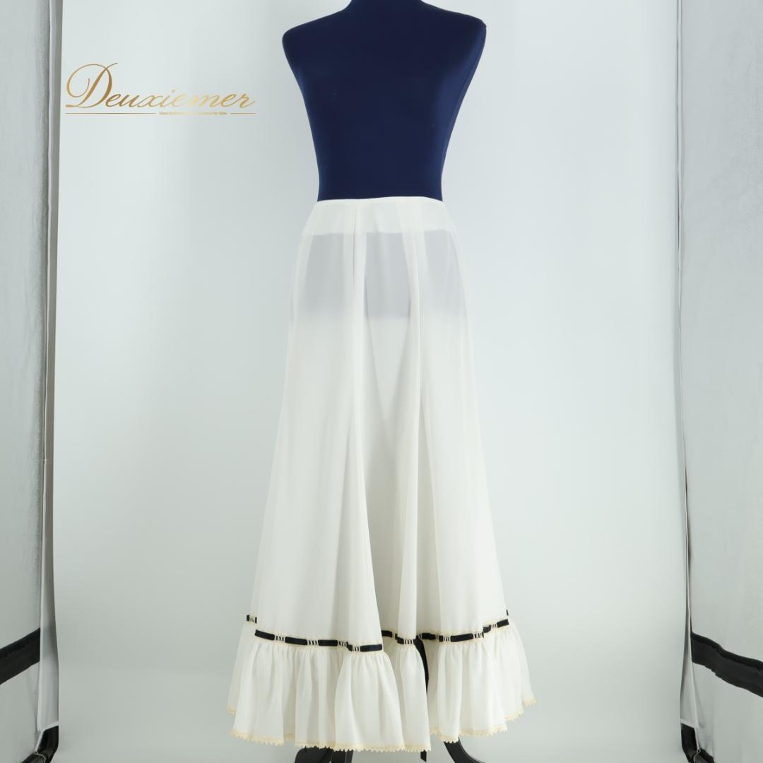 【フラメンコ衣装】ホワイト BABY TEARS ファルダ ペチコート 白 黒