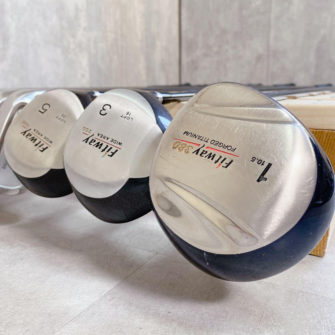 T508 FITWAY ゴルフクラブ メンズ フルセット 13点 黒 初心者