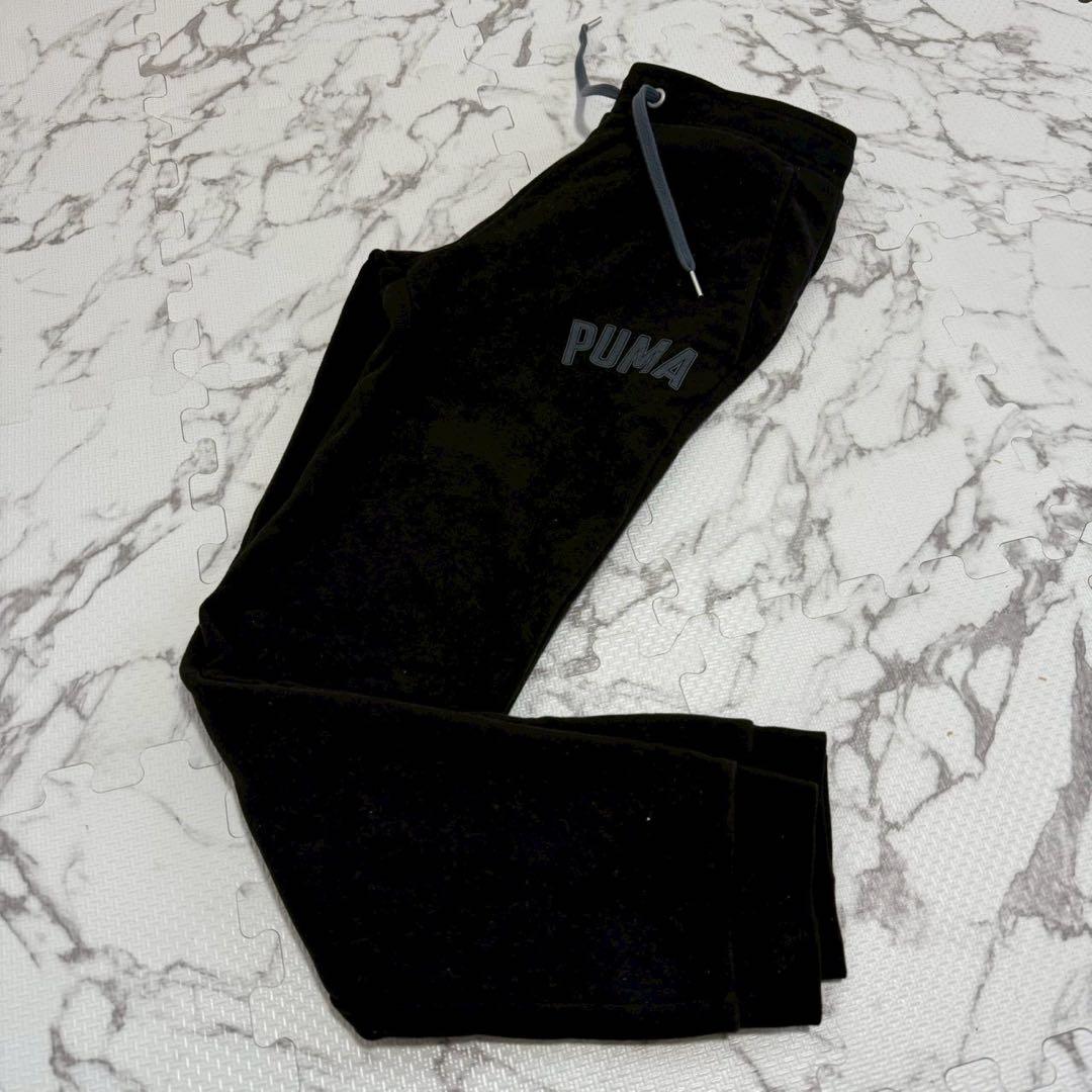 美品 PUMA セットアップ 上下 黒 M スウェット　フード付き ジャージ