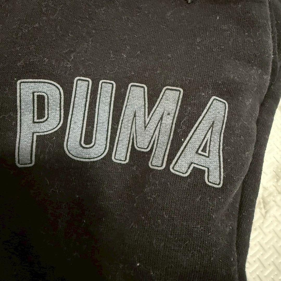美品 PUMA セットアップ 上下 黒 M スウェット　フード付き ジャージ