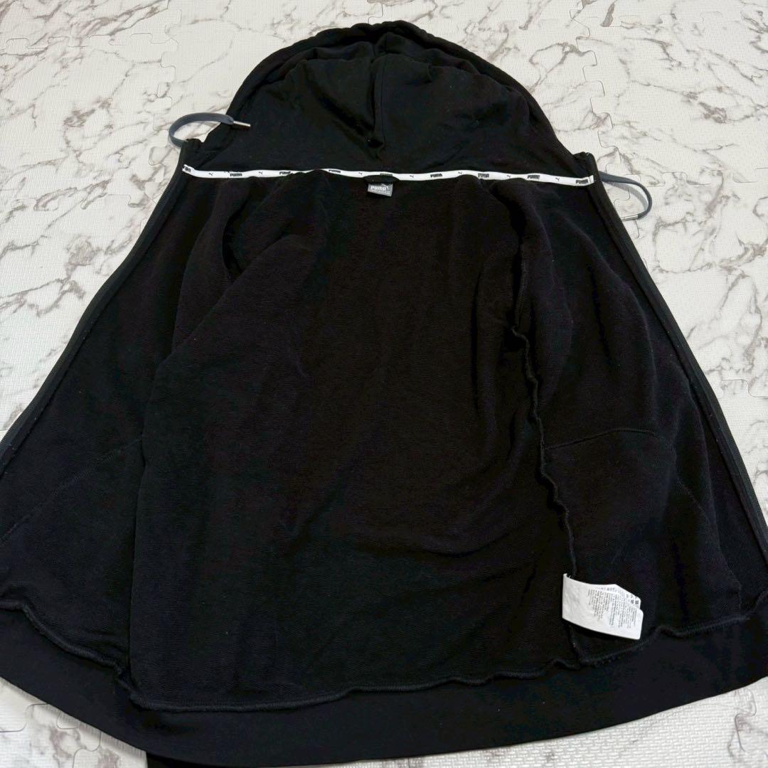 美品 PUMA セットアップ 上下 黒 M スウェット　フード付き ジャージ