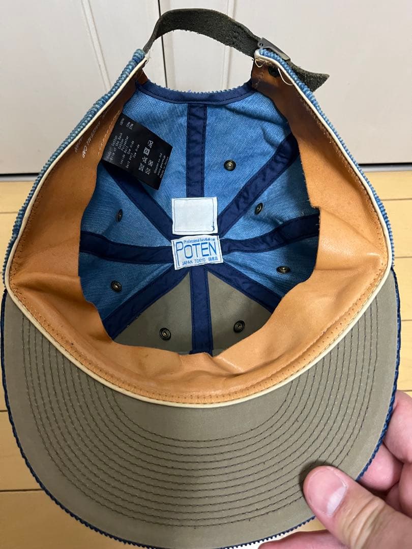 potenポテン キャップ8パネル　コーデュロイキャップ帽子　日本製　古着