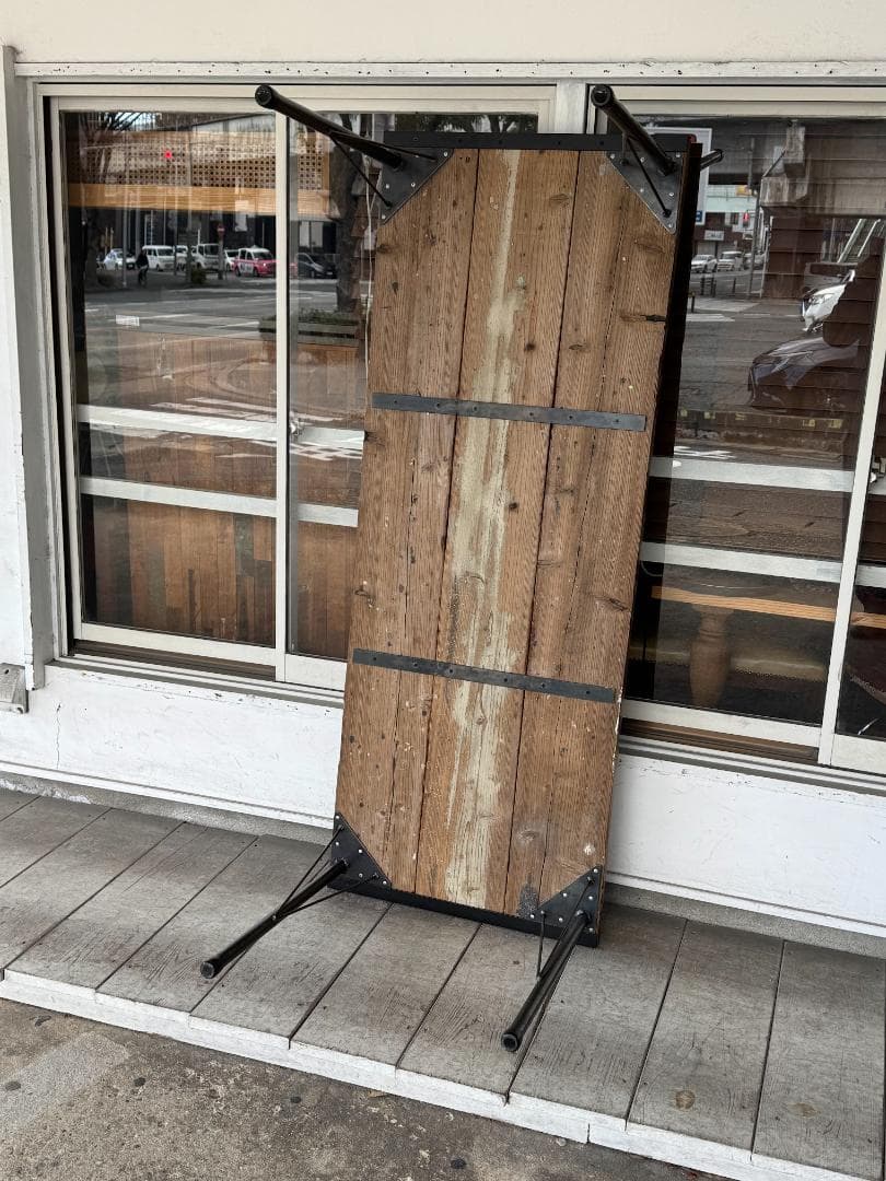 【高さ62.5cm】低め 作業台 テーブル 古材 アイアン インダストリアル