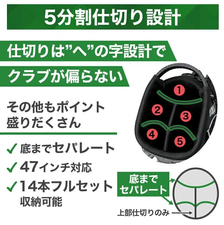 らいと ルコックスポルティフ ゴルフ軽量スタンドキャディーバック