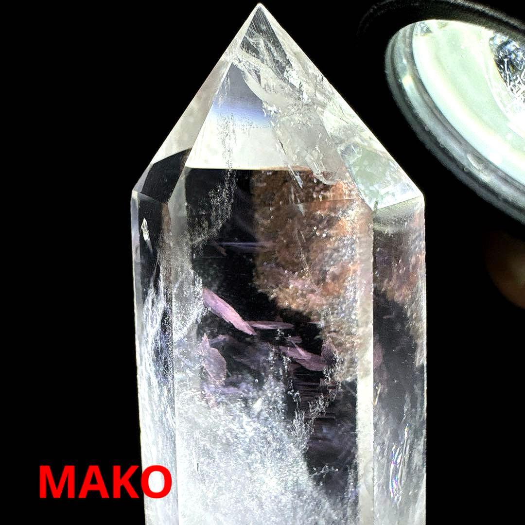 M1743☆ピンクエンジェルラダー水晶六角柱80g☆天然石　原石