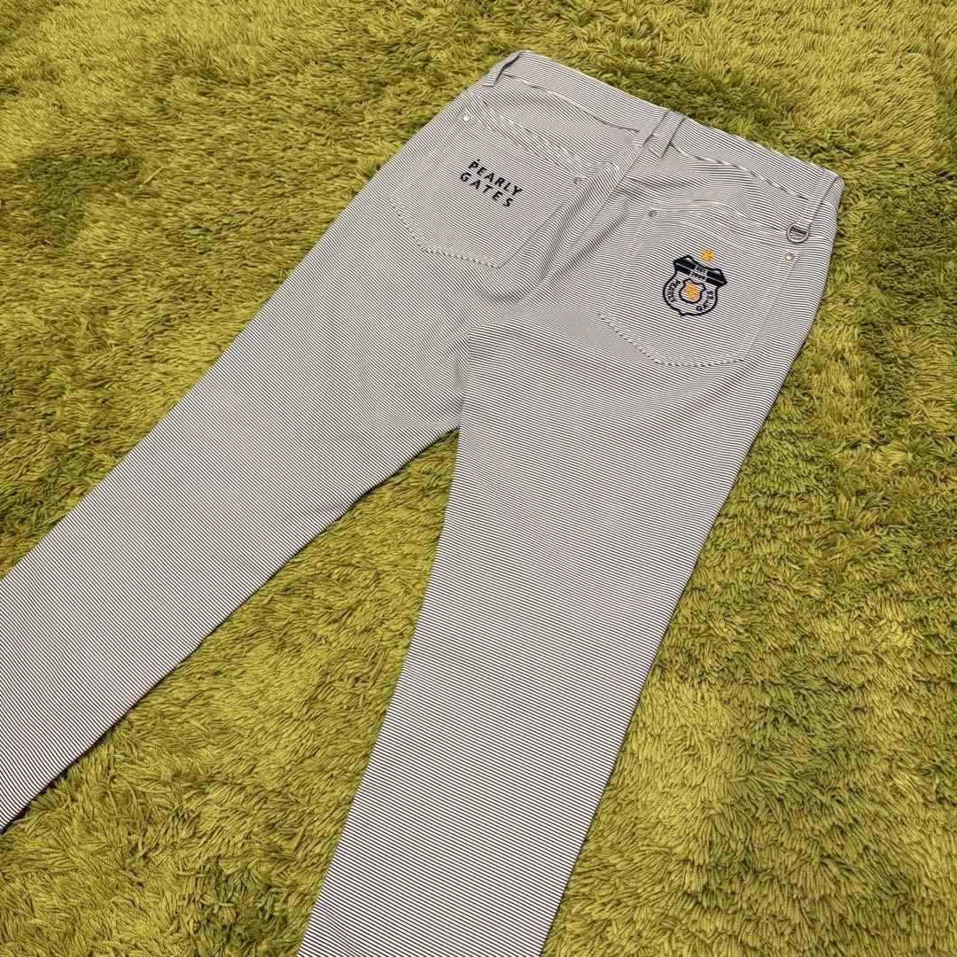パーリーゲイツ PEARLYGATES ストレッチパンツ 細ボーダー サイズ1