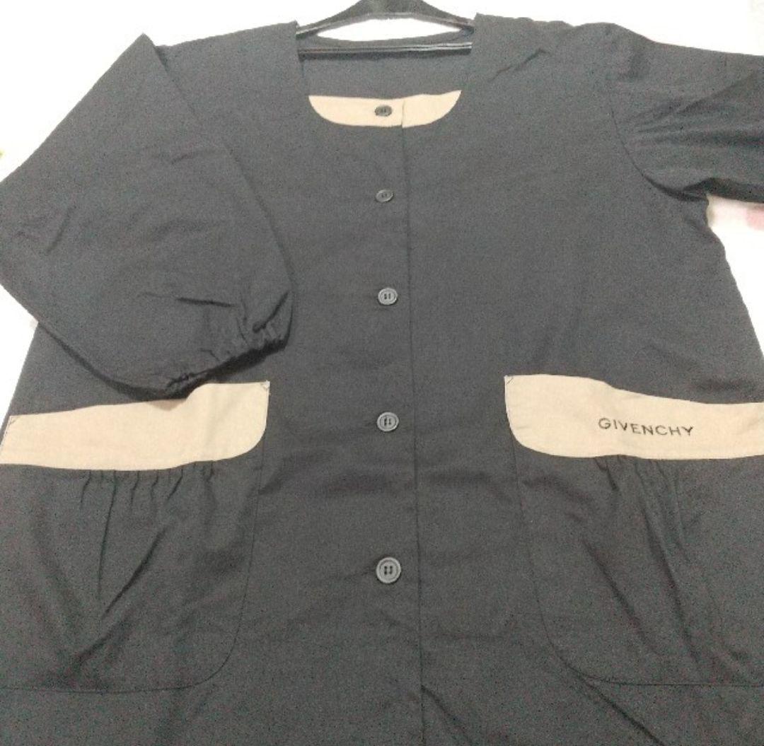 GIVENCHY ジバンシー　エプロン ブラック 割烹着 スモッグ 昭和レトロ♡
