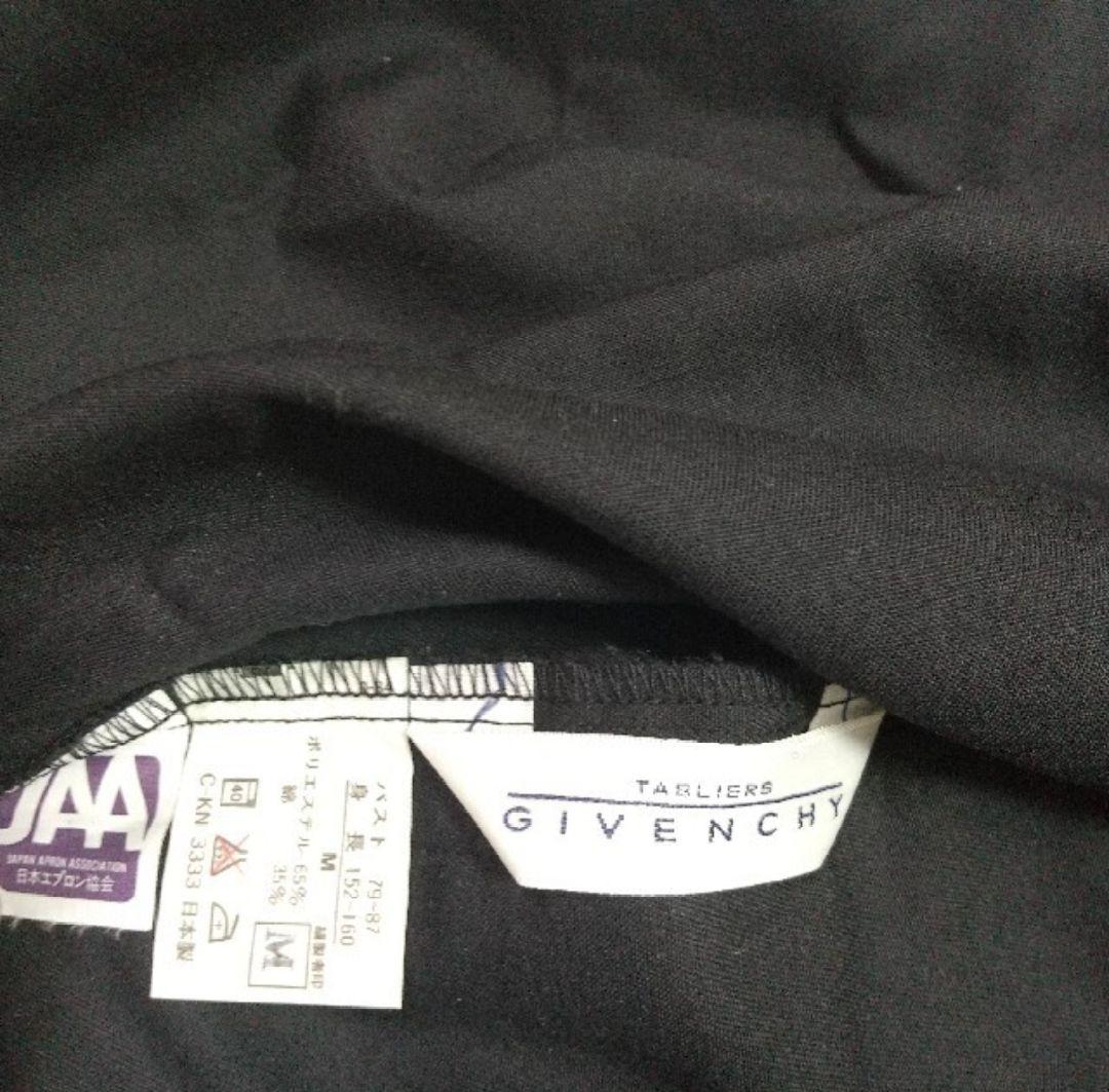GIVENCHY ジバンシー　エプロン ブラック 割烹着 スモッグ 昭和レトロ♡