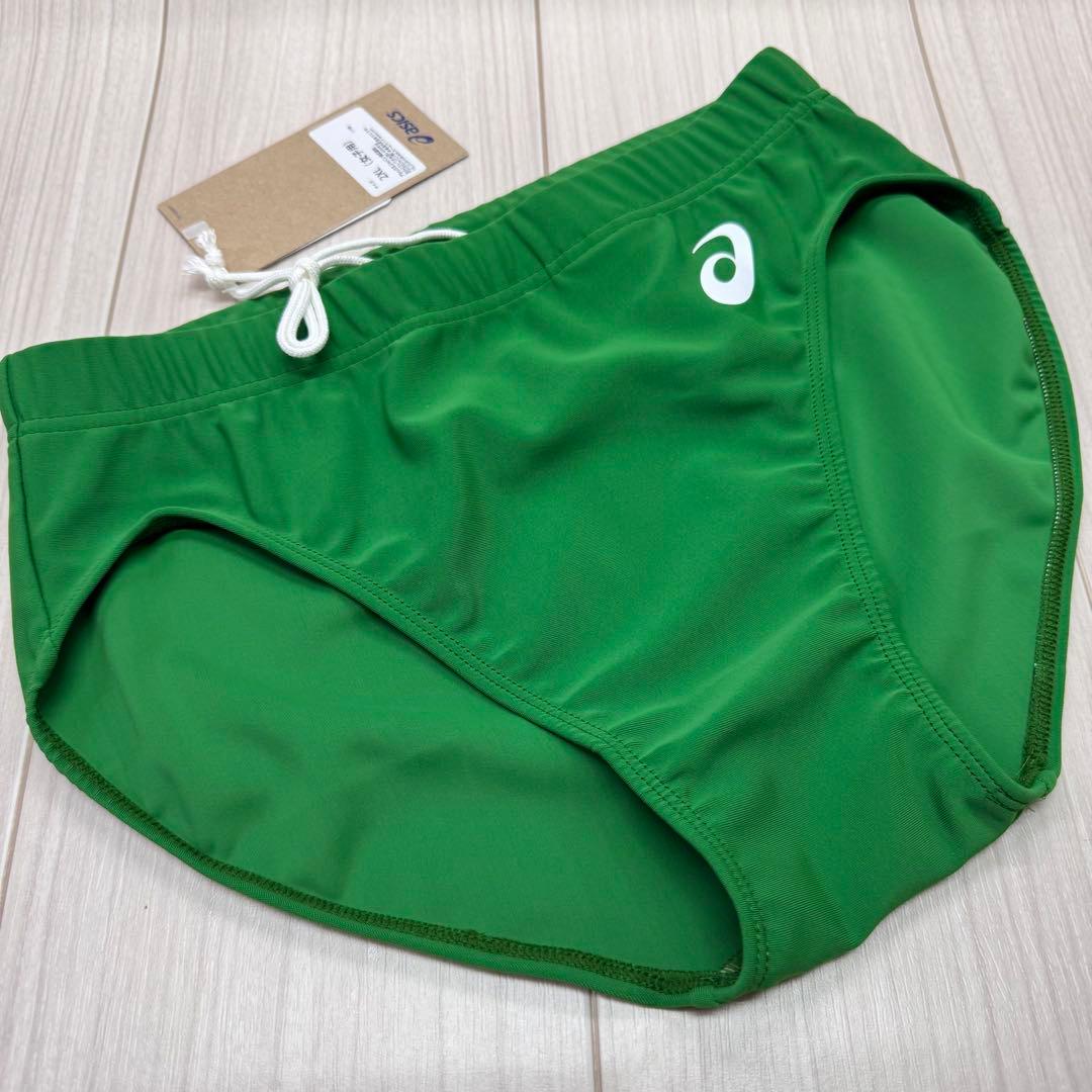 アシックス　女子陸上レーシングショーツ　アマゾングリーン単色　2XLサイズ　新品