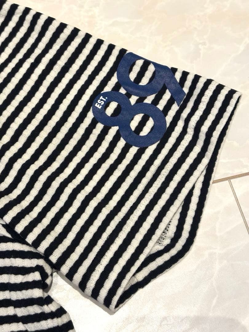 美品　PEARLY GATES 半袖モックネック　4 細ボーダー