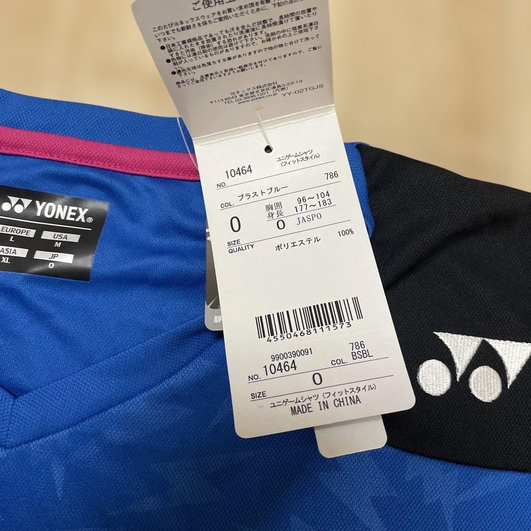 タグ付き　未使用品　YONEX バドミントンユニゲームシャツ