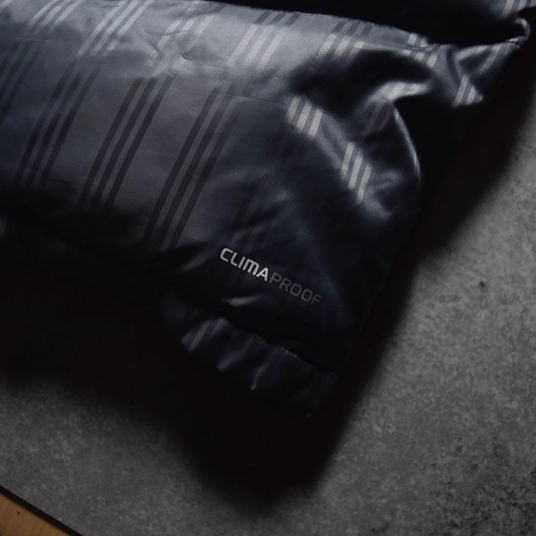 【美品】adidas ロングダウンベンチコート シルバーグレー ユニセックス S
