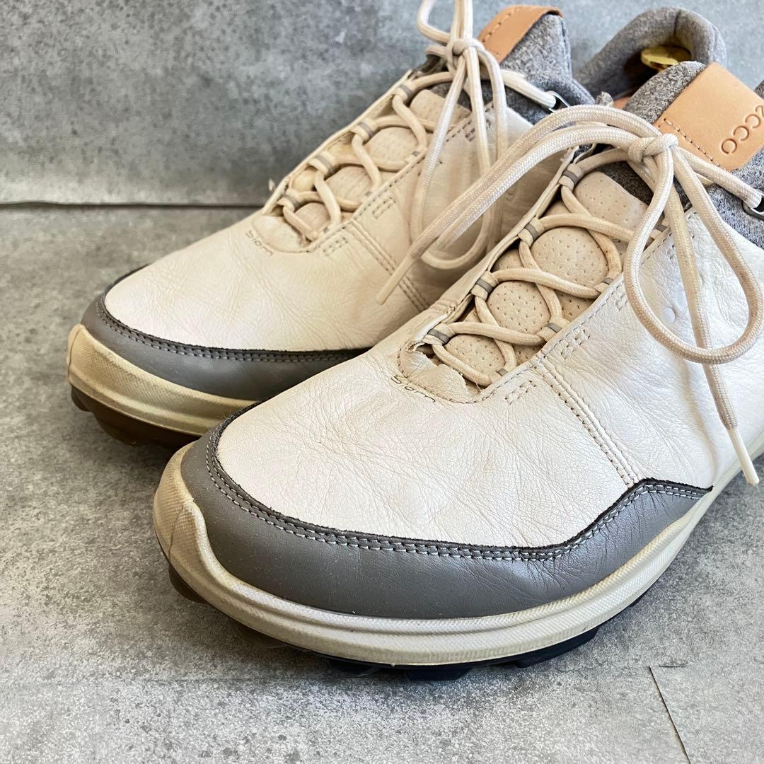 【美品】eccoゴアテックス　BIOM HYBRID ゴルフシューズ 【27】
