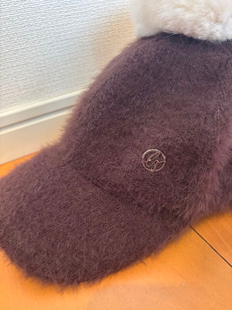 美品‼️DESCENTE GOLF キャップ　冬用　モコモコ　F