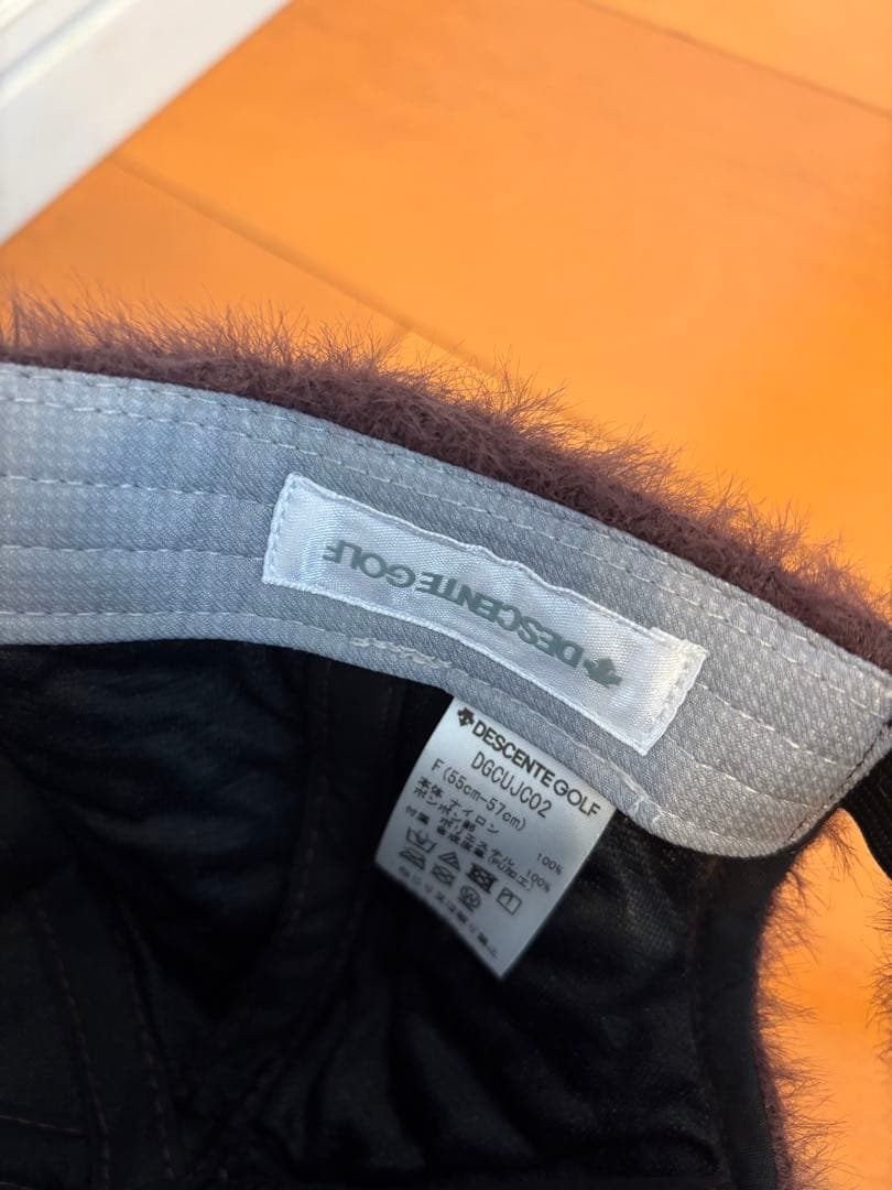 美品‼️DESCENTE GOLF キャップ　冬用　モコモコ　F