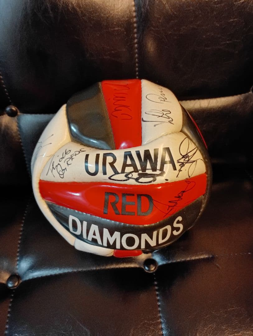90年代　浦和レッズ　サイン入りサッカーボール　岡野　福田　ブッフバルト