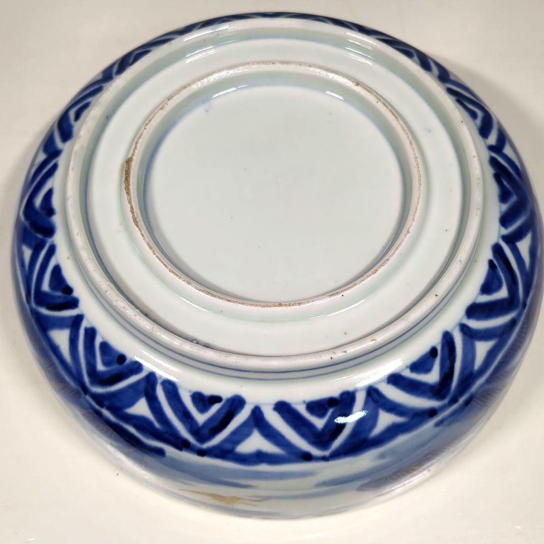 古伊万里 山水 染付 大小鉢 丼 二重高台 骨董品