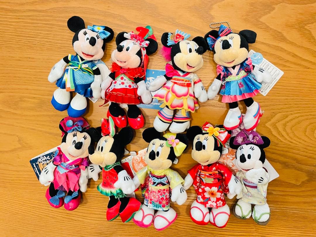 ディズニー ぬいぐるみバッジ ミニー 夏 ゆかた