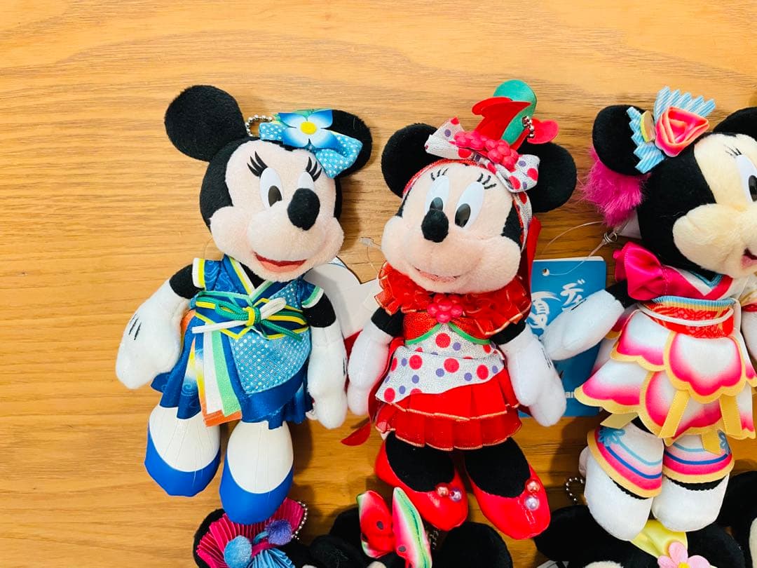 ディズニー ぬいぐるみバッジ ミニー 夏 ゆかた