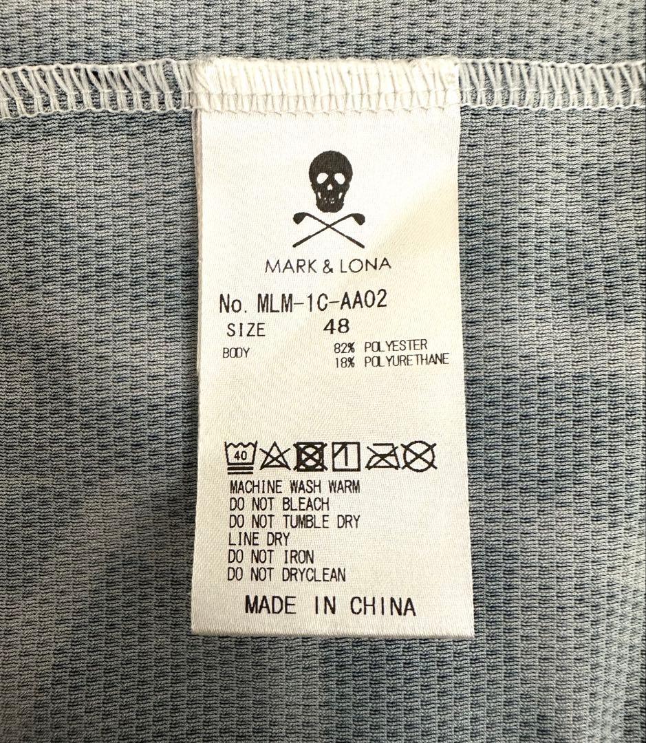【美品】マークアンドロナ　半袖　モックネックシャツ　48 L