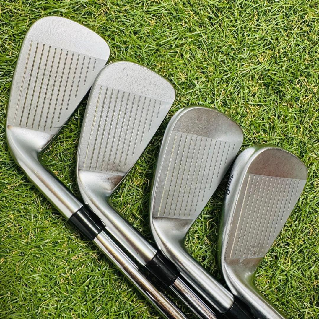 【良品】豪華8本 ピン i210 茶ドット メンズアイアンセット スチール S