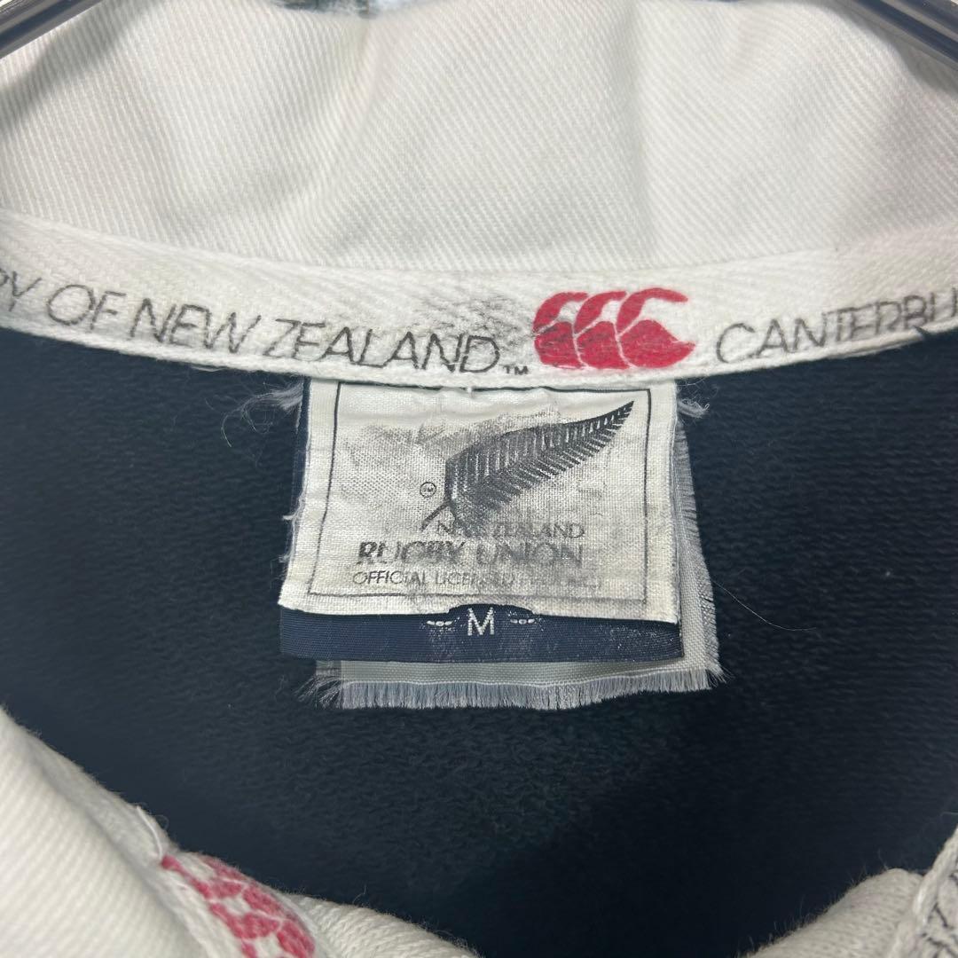 CANTERBURY ALL BLACKS ラガーシャツ Mサイズ 背面刺繍入り