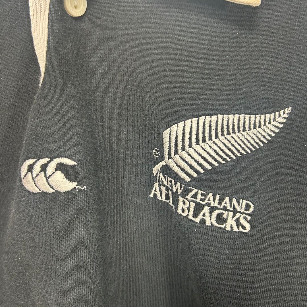 CANTERBURY ALL BLACKS ラガーシャツ Mサイズ 背面刺繍入り