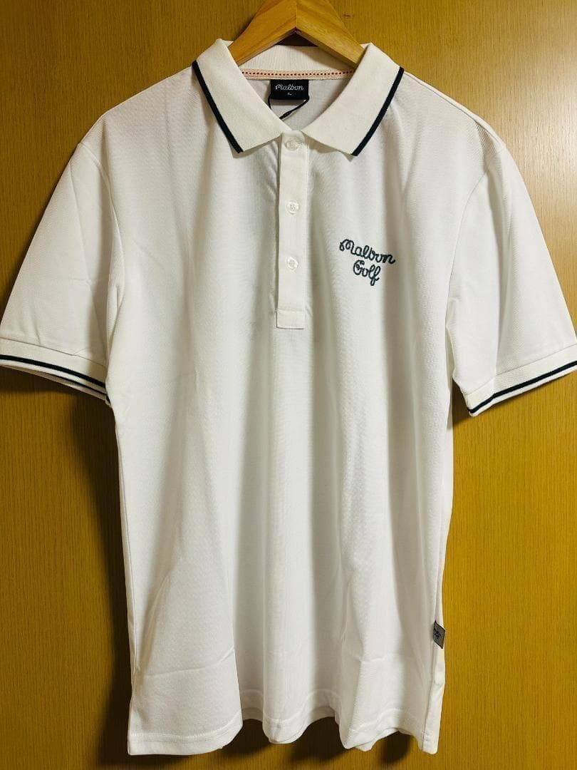 新品 白XXL マルボンゴルフ ポロシャツ シャツ メンズウェア トップス 半袖
